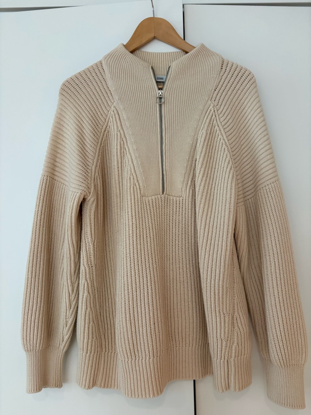 Closed Cream Ribbed Knit Sweater